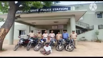 ಗೌರಿಬಿದನೂರು: ಮಂಚೇನಹಳ್ಳಿಯಲ್ಲಿ ದ್ವಿಚಕ್ರ ವಾಹನ ಕಳ್ಳತನ ಮಾಡುತ್ತಿದ್ದ ಆರೋಪಿಯ ಬಂಧನ