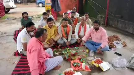 रनियां: दुर्गा पूजा पंडाल रनिया के पास दुर्गा मंदिर निर्माण की आधारशिला रखी गई