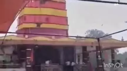 करेरा: करैरा: बगीचा मंदिर के श्री रामराजा मंदिर पर गिरी बिजली, कोई जनहानि नहीं