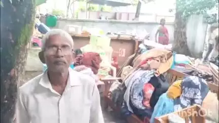 तेज बारिश में बेघर हुआ परिवार, नई लेदरी में SECL और राजस्व विभाग की संयुक्त कार्रवाई से हुआ हंगामा