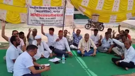 नागौर: नागौर में किसानों, पशुपालकों और ट्रक चालकों का धरना 17 दिन से जारी
