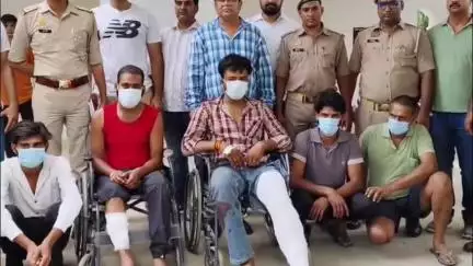 मुज़फ्फरनगर: हरिद्वार के प्लॉट विवाद में पूर्व प्रधान का अपहरण, 10 लाख की फिरौती मांगी, मुठभेड़ में 2 बदमाश घायल, 6 गिरफ्तार