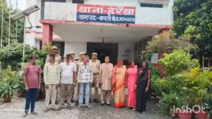 हर्रैया: मारपीट के मामले में हर्रैया पुलिस ने चार पुरुषों और 6 महिलाओं को अलग-अलग जगहों से किया गिरफ्तार