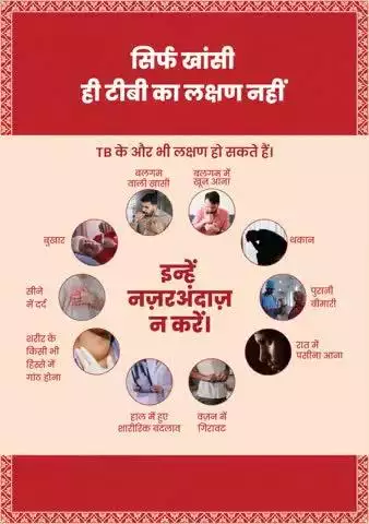 हर लक्षण कुछ कहता है, जांच की मांग करता है!

सिर्फ खांसी नहीं, टीबी के और भी लक्षण होते हैं। थकान, बुखार, रात में पसीना, वजन गिरना। इन संकेतों को नजरअंदाज न करें। समय रहते जांच कराएं। टीबी को हराएं।
#TBMuktBharat #railminindia