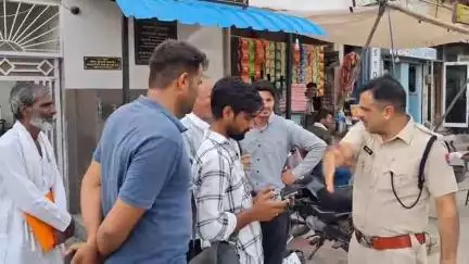 चूरू: मोहर्रम से पहले सुरक्षा के कड़े इंतजाम, नई सड़क सहित इलाके की छतों पर ड्रोन से किया गया निरीक्षण