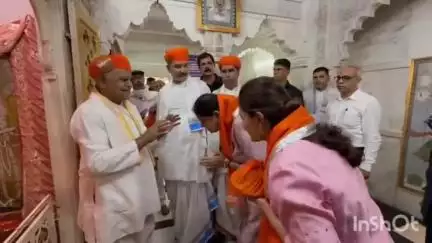 नाथद्वारा: इंटरनेशनल क्रिकेट काउंसिल (ICC) के अध्यक्ष जय शाह ने नाथद्वारा दौरे के दौरान श्रीजी प्रभु के दर्शन किए