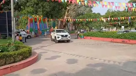मोरनी: इनेलो जिलाध्यक्ष सतिन्द्र सिंह टोनी ने 32वें राज्य स्तरीय मैंगो मेले में कृषि मंत्री श्याम सिंह राणा का स्वागत किया