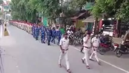 बिहार: मुहर्रम को लेकर लहेरी थाना पुलिस ने निकाला फ्लैग मार्च, सुरक्षा व्यवस्था चाक-चौबंद