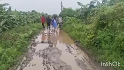 खकनार: ग्राम नायर से मंगोरड़दो जानेवाला मार्ग हुआ ख़स्ताहाल, बारिश में जलभराव होने से ग्रामीण हो रहे हैं परेशान #jansamasya