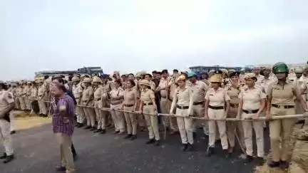 नूह: आईएमटी रोजकामेव में किसानों ने बुलाई महापंचायत, काम रोकने का लिया फैसला, मौके पर पुलिस तैनात