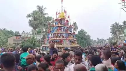 মহিষাদল: মহিষাদলের ২৪৯ বছরের উল্টোরথ মাউশি বাড়ী থেকে রথ টানা হয় উপস্থিত বিধায়ক