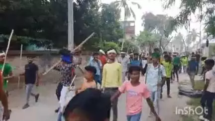 फारबिसगंज: फारबिसगंज में मोहर्रम पर्व की नौवीं पर शहर में निकाला गया जुलूस
