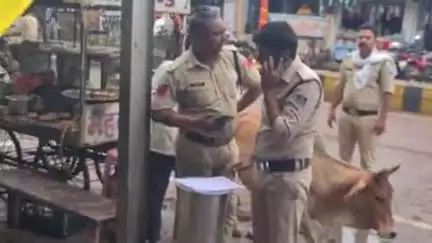 निवाड़ी: निवाड़ी जिले के पृथ्वीपुर में सड़क किनारे फल विक्रेताओं के खिलाफ पुलिस की चालानी कार्रवाई