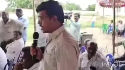 తాడికొండ: రాజధానిలో భూ సమీకరణ కోసం ఏర్పాటు చేసిన గ్రామసభలో ఓ రైతు లేవనెత్తన రఫా, రఫా డైలాగ్