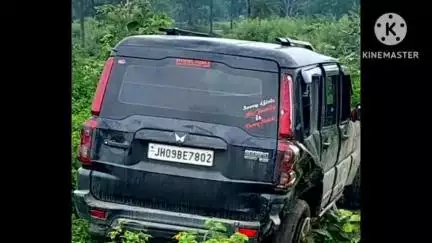 बरही: बरही के पांचमाधव में टायर फटने से स्कॉर्पियो पलटी, दो लोग घायल