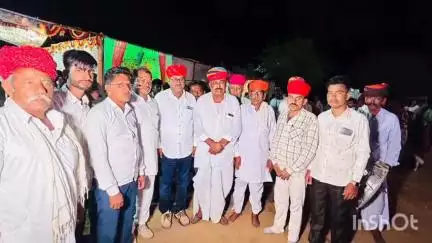 खींवसर: खींवसर विधानसभा के करणु गांव पहुंचे विधायक रेवत राम डांगा, एक सामाजिक कार्यक्रम में लिया भाग