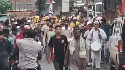 सातारा: शहरात मोहरमनिमित्त मानवी वाघांची निघाली मिरवणूक, मौला अली दर्गा येथे वाघांनी घेतली पंजांची भेट