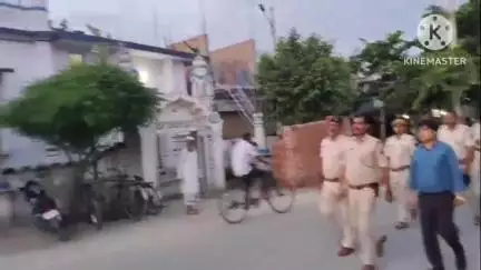 पटेढ़ी बेलसर: मुहर्रम को लेकर बेलसर प्रखंड क्षेत्र में शांति व्यवस्था बनाए रखने के लिए पुलिस ने निकाला फ्लैग मार्च