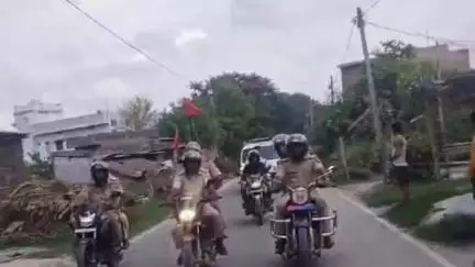 गढ़पुरा: गढ़पुरा थाना पुलिस ने मुहर्रम में शांति व्यवस्था बनाए रखने के लिए निकाला फ्लैग मार्च