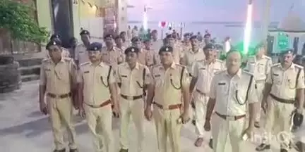 फतुहा: मोहर्रम को लेकर फतुहा डीएसपी अवधेश कुमार के नेतृत्व में फतुहा शहर में किया गया फ्लैग मार्च