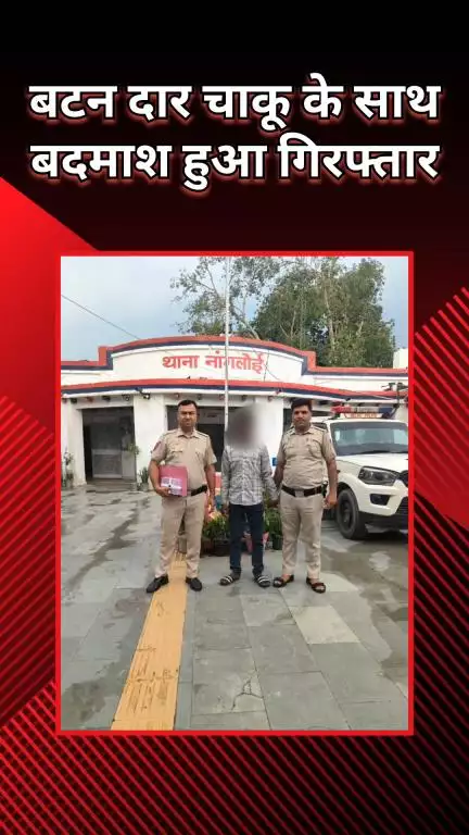 पंजाबी बाग: नांगलोई: बटनदार चाकू के साथ 1 शातिर बदमाश गिरफ्तार