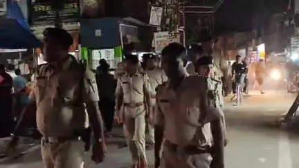 सुल्तानगंज: सुलतानगंज में मुहर्रम को लेकर पुलिस का फ्लैग मार्च