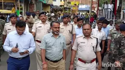 बिरनी: मुहर्रम को लेकर बिरनी पुलिस का फ्लैग मार्च, संवेदनशील इलाकों में सख़्ती का संदेश