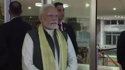 प्रधानमंत्री नरेंद्र मोदी के रियो डी जेनेरो पहुंचने पर भारतीय समुदाय ने ऑपरेशन सिंदूर पर विशेष प्रस्तुति दी।