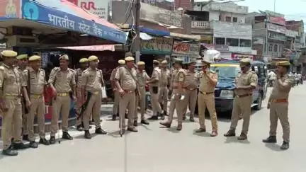 मोहर्रम के जुलूस को लेकर चौक घंटाघर पर सुरक्षा के व्यापक इंतजाम किए गए