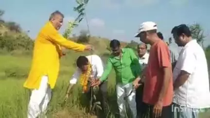 औरैया: मंगलाकाली मंदिर को पर्यटन स्थल बनाने के तहत नगर पालिका और विचित्र पहल संगठन ने परिक्रमा मार्ग पर किया पौधारोपण