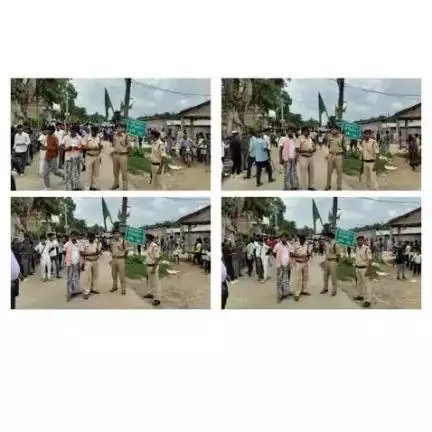 मुहर्रम के अवसर पर निकलने वाले ताजिया जूलूसों को शांतिपूर्ण माहौल में पहलाम कराने हेतु कटिहार पुलिस सक्रियता के साथ तैनात है।

इस क्रम में परि० पुलिस उपाधीक्षक, कटिहार के नेतृत्व में जुलूस के साथ मौजूद कटिहार पुलिस।