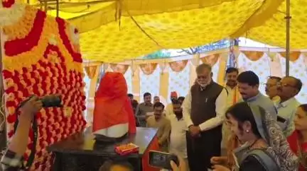 नरसिंहपुर: कैबिनेट मंत्री प्रहलाद पटेल ने आशीष नगर में डॉ. श्यामा प्रसाद मुखर्जी की मूर्ति का अनावरण किया