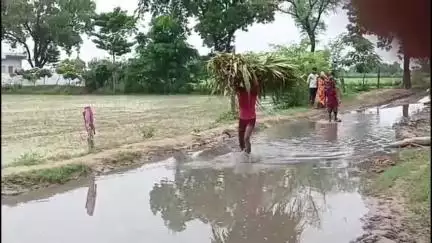 जलेसर: गांव हिनौना का में रास्ता जल भराव के कारण ग्रामीणों के लिए बना मुसीबत, शिकायत के बाद भी नहीं हो सका निर्माण #Jansamasya