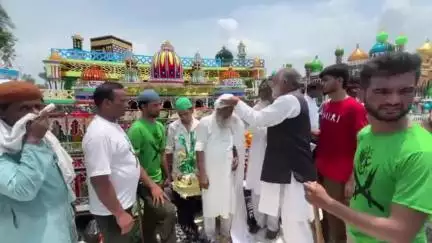 स्वार: बूढ़ी दड़ियाल करबला में पहुंचे 9 ताजिये, प्रशासन की गाइडलाइन का किया गया पालन