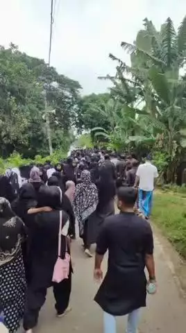 দেগঙ্গা: মহরম উপলক্ষে সুসজ্জিত তাজিয়া নিয়ে শোভাযাত্রা বের হল দেগঙ্গা ব্লকের ঢালীপাড়া গ্রামে