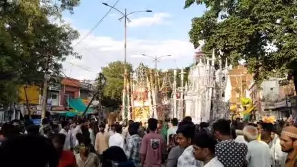 मऊगंज: मऊगंज नगर में मोहर्रम का त्यौहार मनाया गया, नगर में निकला ताजिए का जुलूस, पुलिस व्यवस्था बनाने में जुटी रही