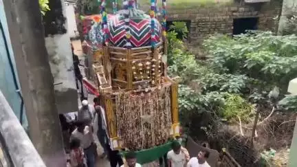 शाहबाद: कस्बाथाना में कई मार्गों से ताजिया का जुलूस निकाला गया, अखाड़े का भी हुआ प्रदर्शन