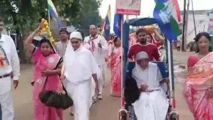 बड़वानी: चतुर्मास में जैन संतों का बड़वानी शहर में मंगल प्रवेश, समाजजनों ने किया स्वागत
