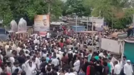 नगर: मंगलगेट हवेली येथून मोहरम विसर्जन मिरवणुकीला सुरुवात, पोलिसांचा मोठा पोलीस बंदोबस्त