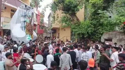 राजपुर: मोहर्रम पर राजपुर में मुस्लिम समाज ने निकाला ताजियों का जुलूस, हजारों लोग हुए शामिल