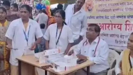 हिंगोली: आषाढी एकादशी निमित्त नरसी येथे महा आरोग्य शिबिर पार पडले