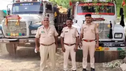 जैसलमेर: ऑपरेशन अखरोट के तहत नाचना पुलिस ने अवैध खनन और परिवहन करने वालों के खिलाफ कार्रवाई, दो ट्रैक्टर्स किए ज़ब्त