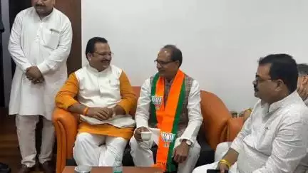 राजगढ़: राजगढ़ भाजपा जिला प्रभारी सुरेंद्र शर्मा ने केंद्रीय मंत्री शिवराज सिंह चौहान से मुलाकात की