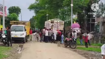 आगर: पिपलोन खुर्द में रविवार को ताज़िए विसर्जन के लिए कर्बला रवाना, मुस्लिम समाजजन हुए शामिल