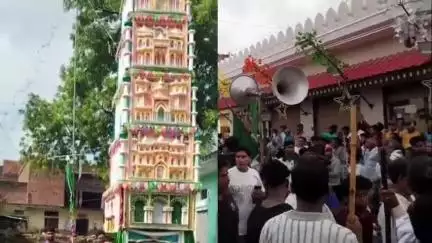 मुहम्मदाबाद: करीमुद्दीनपुर क्षेत्र में मोहर्रम पर्व की अद्भुत झलक, 45 फीट ऊंची ताजिया बनी आकर्षण का केंद्र