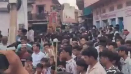 नागौर: नागौर शहर में मोहर्रम के मौके पर निकाला गया ताजियों का जुलूस