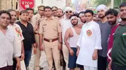 गभाना: चंडौस में मोहर्रम की 10 तारीख को निकाला गया जुलूस, कर्बला की शहादत को किया गया याद