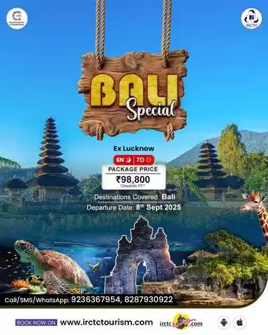 Discover the pristine beaches, serene landscapes, ancient temples, and more on IRCTC's all-inclusive 6N/7D journey to Bali, starting from Rs. 98,800/- pp*. Book now!
https://www.irctctourism.com/tourpackageBooking?packageCode=NLO32