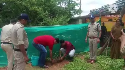 पिछोर: पिछोर थाना परिसर में एसडीओपी प्रशांत शर्मा ने थाना प्रभारी व चौकी प्रभारी के साथ किया वृक्षारोपण