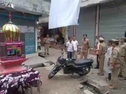 नकुड: मोहर्रम के जुलूस को लेकर गंगोह कस्बे में एसपी देहात सागर जैन ने किया निरीक्षण